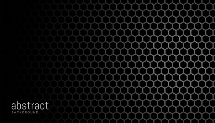 Black Hexagonal Mesh Texture – Dark Geometric Background Graphic